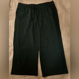 Rachel Zoe Black Wide-Leg Cropped Pants - Size XL